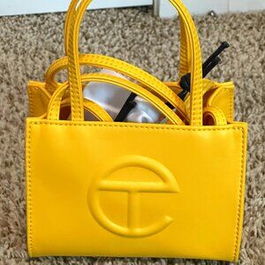 Telfar Small Crossbody shopping Bag (Yellow)